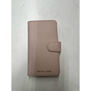 Michael Kors Saffiano Leather Folio Case with 3 Card Slots for iPhone
